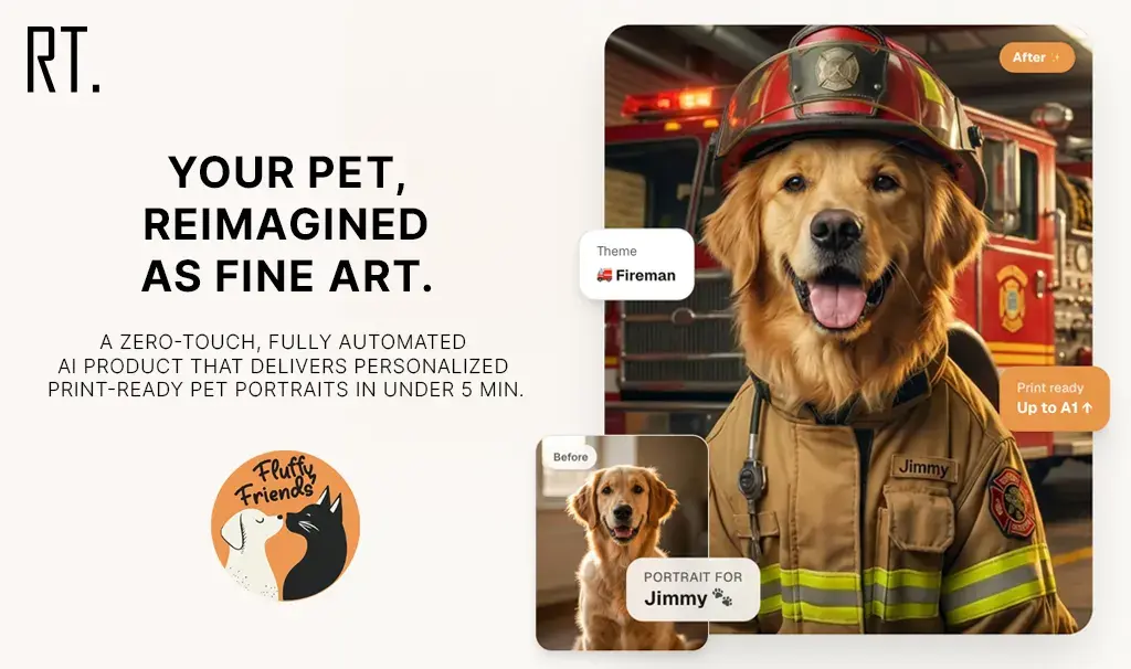 FluffyFriends — autonomous AI pet portraits